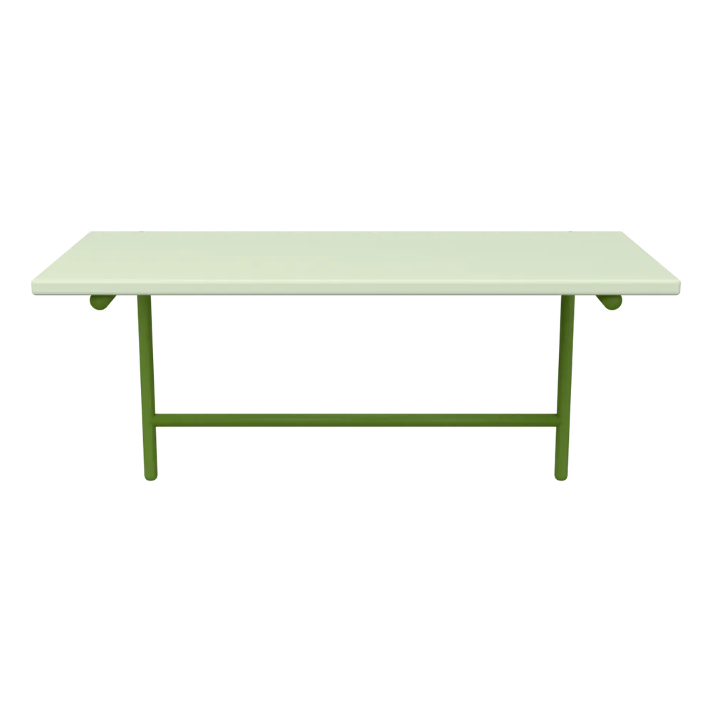 Koi Schreibtisch mit Eschenfurnier in Grau und Hellgrün, FSC®-zertifiziert, 3D-Ansicht