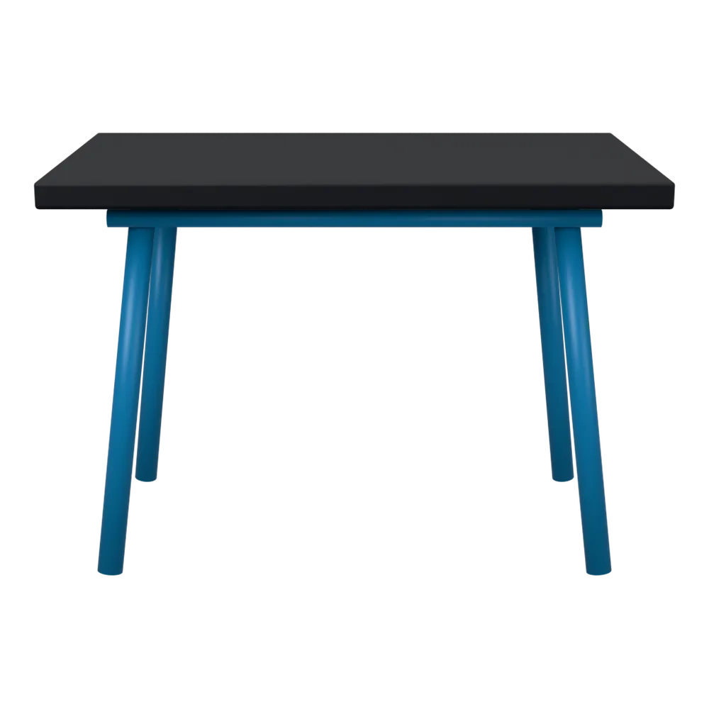 Koi Sitzbank mit Eschenfurnier, FSC®-zertifiziert – Farbe: Blau und Dunkelblau, 3D-Ansicht
