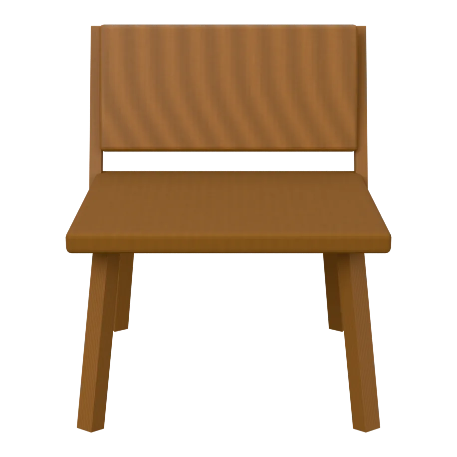 Oblique Sessel mit Eichenfurnier, FSC®-zertifiziert – Farbe: Naturfarben, 3D-Ansicht