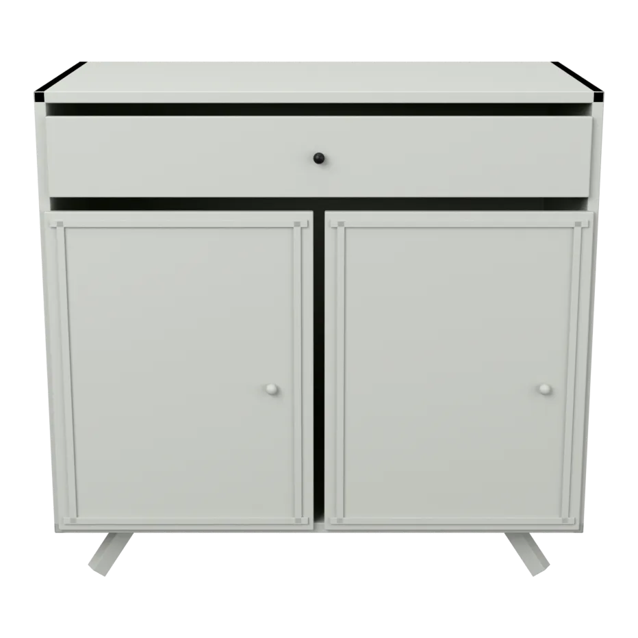 Lily Kommode aus Kiefer mit geteilter Front, FSC®-zertifiziert, 3D-Ansicht
