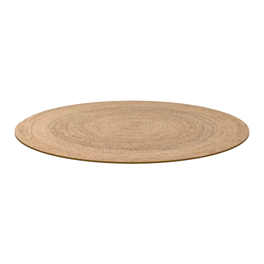 Ross runder Teppich aus Jute, Ø 150 cm, 3D-Ansicht