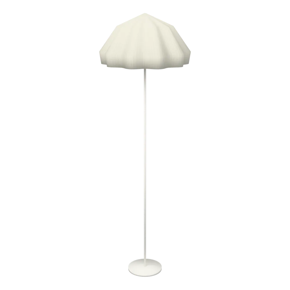Dalia Stehlampe mit rundem Schirm, 3D-Ansicht