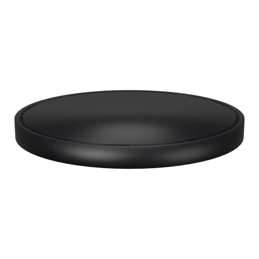 Luminix LED-Deckenleuchte mit austauschbarem Modul – Schwarz, 3D-Ansicht