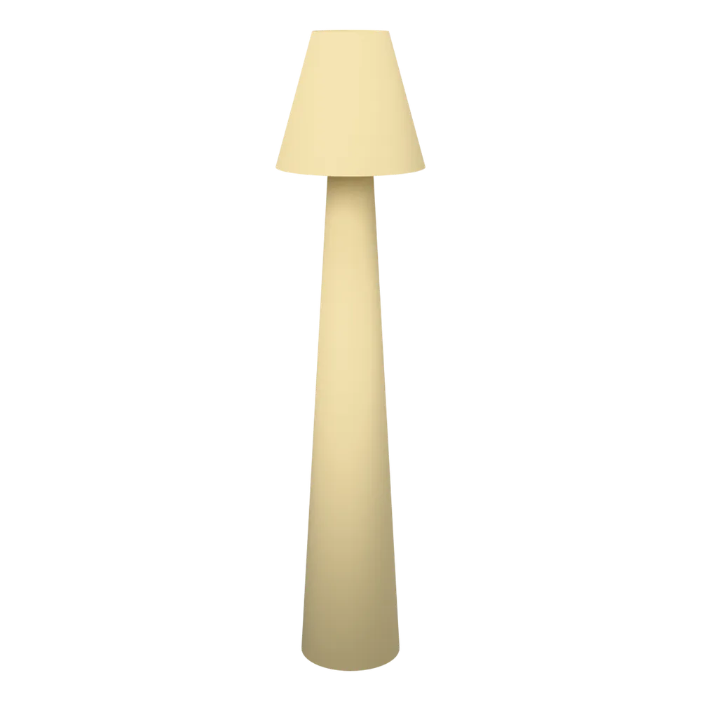 Stratford beige Außenleuchte mit konischem Fuß, 150 cm hoch, 3D-Ansicht