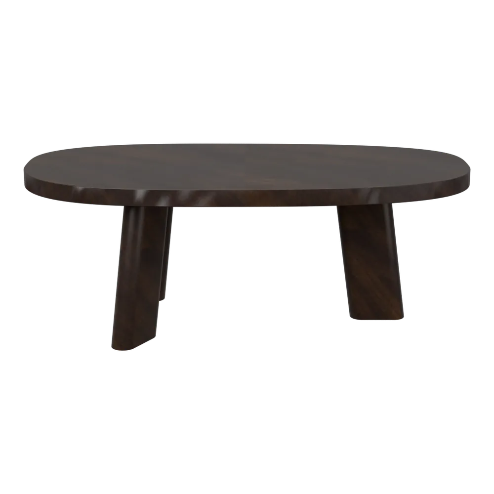 Roundly Couchtisch aus Mangoholz, 3D-Ansicht