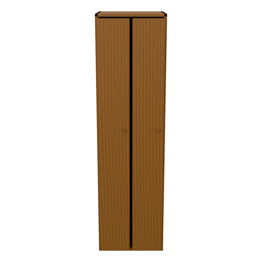 Kura Kleiderschrank mit Eichenfurnier, FSC®-zertifiziert – Größe: 50 × 55 × H 181 cm, 3D-Ansicht