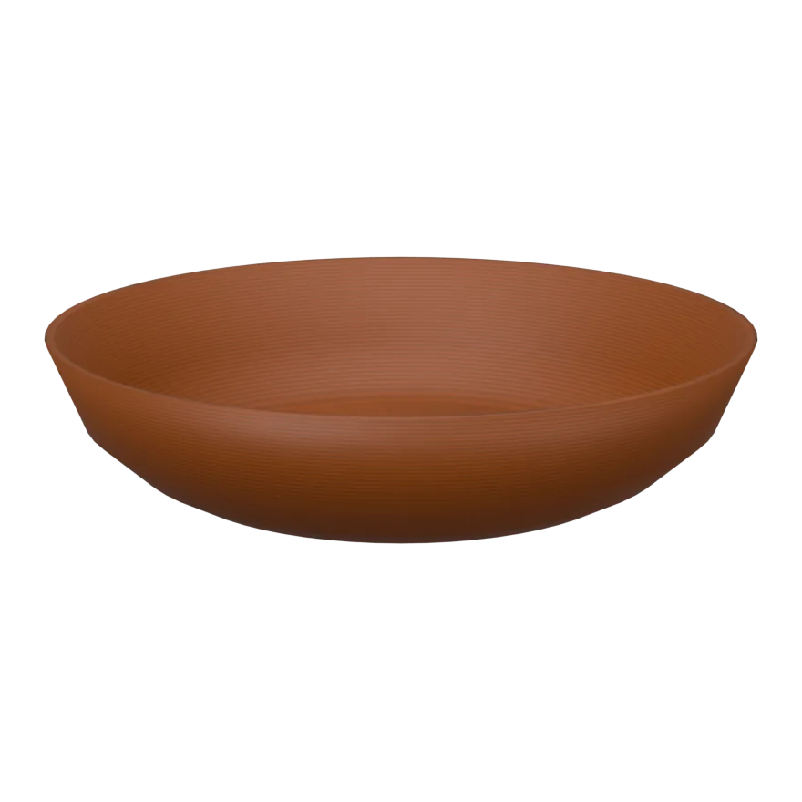 Holzteller Teak Root Round Plate, XS bis XL – Größe: XS · Farbe: Natur, 3D-Ansicht