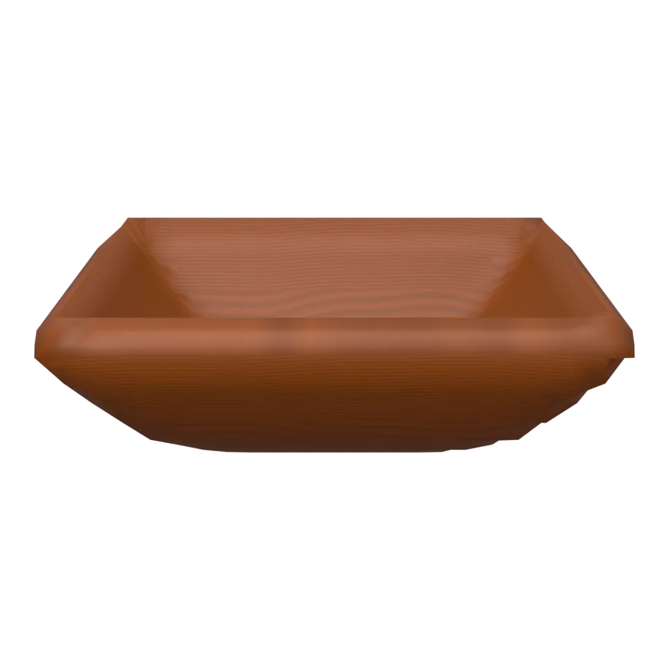 The Teak Root Salt Tray Serviertablett aus Teakwurzelholz, 3D-Ansicht