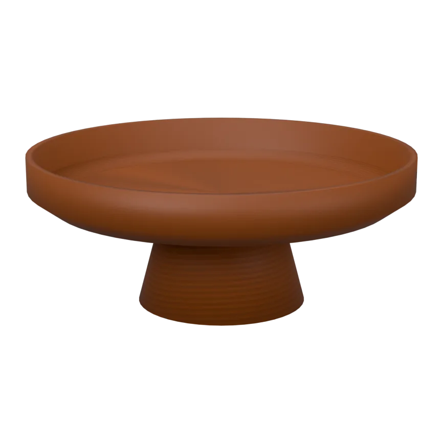 Tortenständer Teak Root Cake Dish, S, M und L – Größe: S · Farbe: Natur, 3D-Ansicht