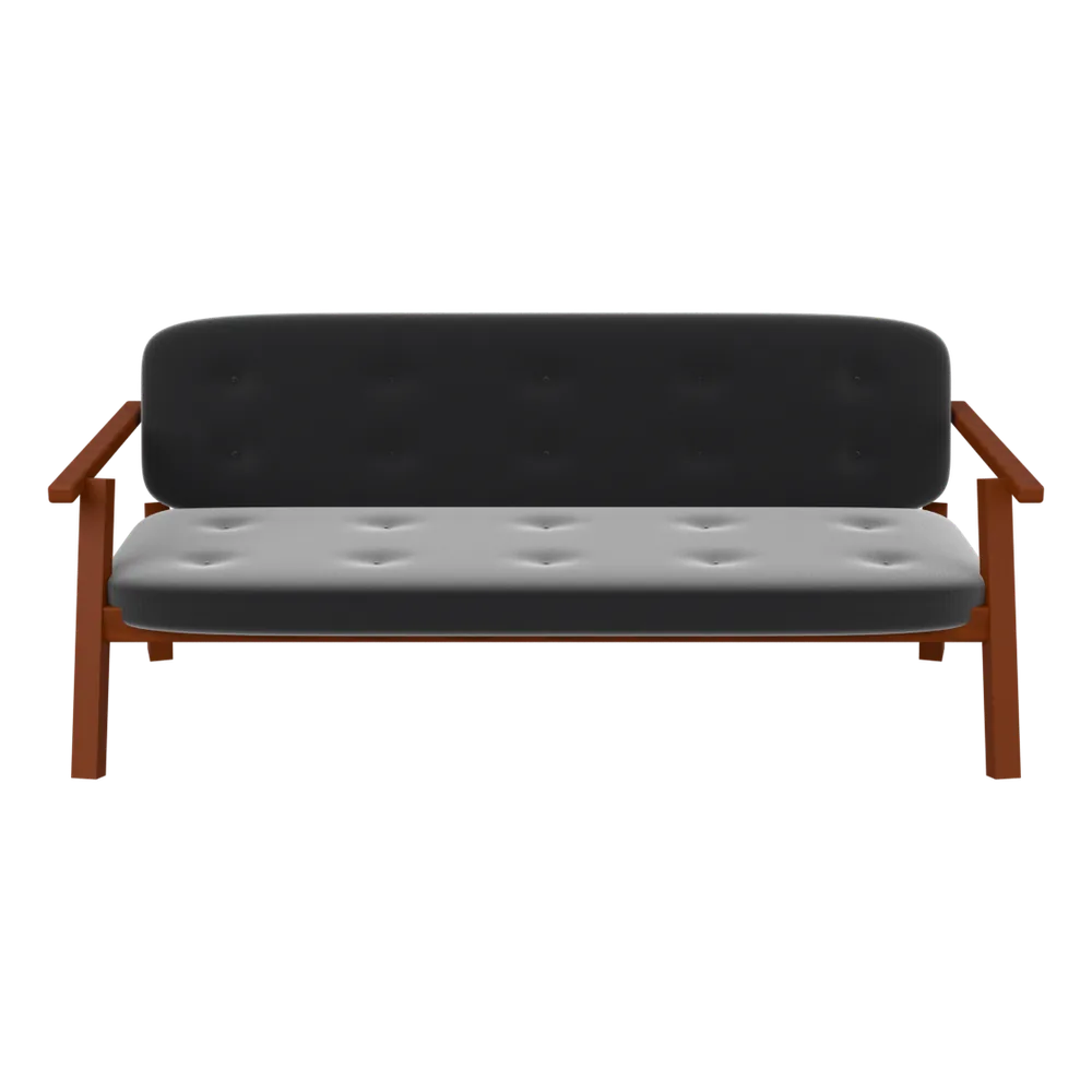 Schlafsofa 190 × 85 × 81 cm – Dunkelgrau, 3D-Ansicht