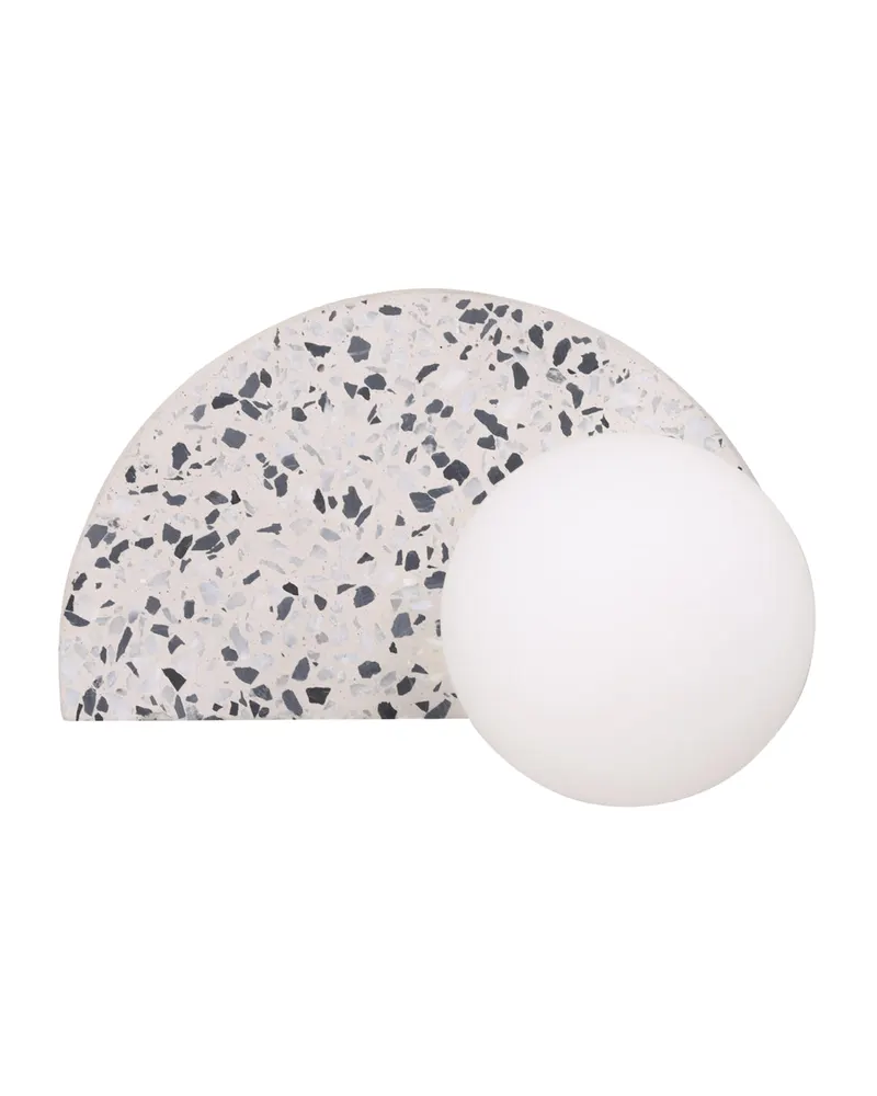 Abbeville Wandleuchte aus Terrazzo in Halbmondform