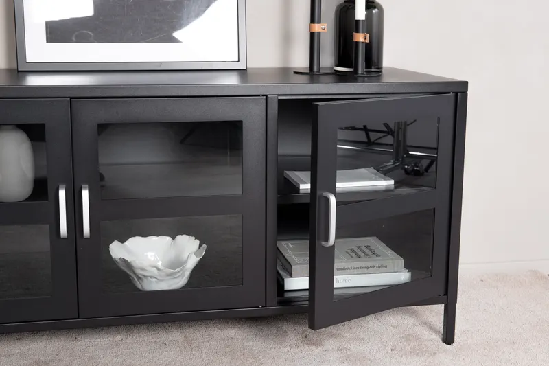 Acero TV-Schrank aus Stahl, im Wohnraum, Ansicht 4