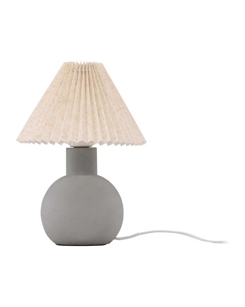 Älvsborg Tischlampe mit rundem Betonfuß und Plisseeschirm, Ansicht 7