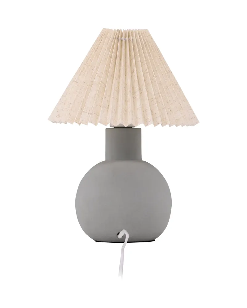 Älvsborg Tischlampe mit rundem Betonfuß und Plisseeschirm, Ansicht 10