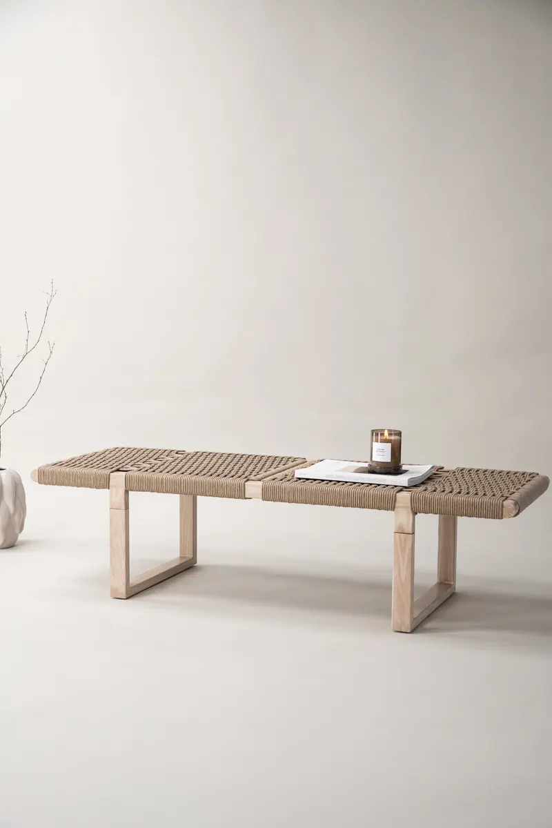 Ängön Sitzbank mit Rattan-Sitz, im Wohnraum, Ansicht 1