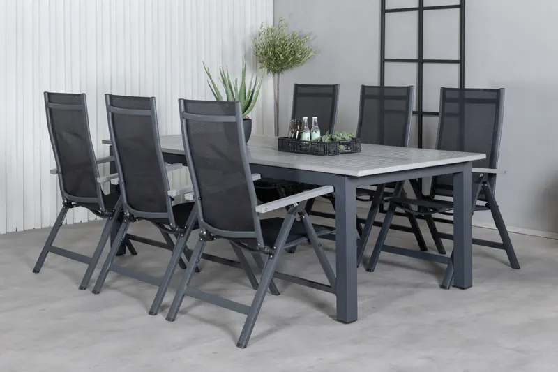 Albany & Albany Gartenmöbel-Set mit 6 Stühlen, im Wohnraum, Ansicht 2