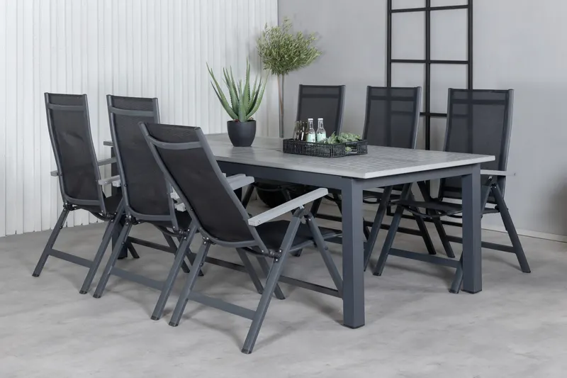 Albany & Albany Gartenmöbel-Set mit 6 Stühlen, im Wohnraum, Ansicht 3