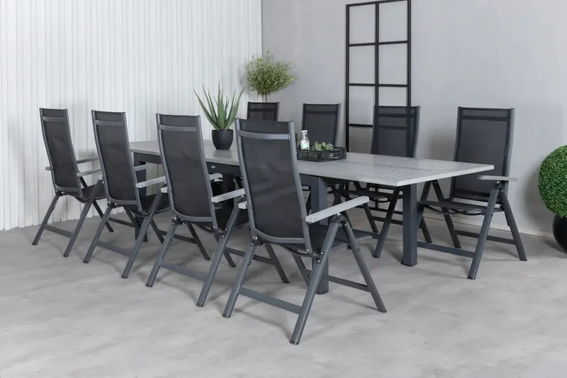 Albany & Albany Gartenmöbel-Set mit 8 Stühlen, im Wohnraum, Ansicht 2