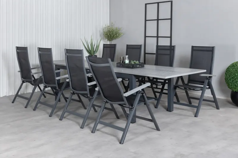 Albany & Albany Gartenmöbel-Set mit 8 Stühlen, im Wohnraum, Ansicht 3