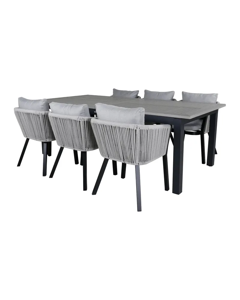 Albany & Virya Gartenmöbel-Set mit 6 Stühlen, Ansicht 2