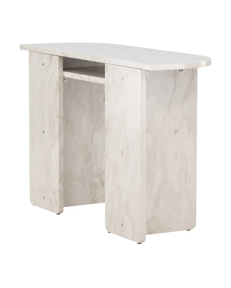 Ålesund rechteckiger Beistelltisch in Marmoroptik mit Ablage in 120 × 40 cm, Ansicht 11