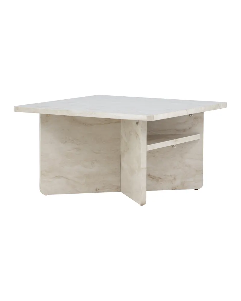 Ålesund eckiger Couchtisch in Marmoroptik in 75 × 75 cm, Ansicht 12