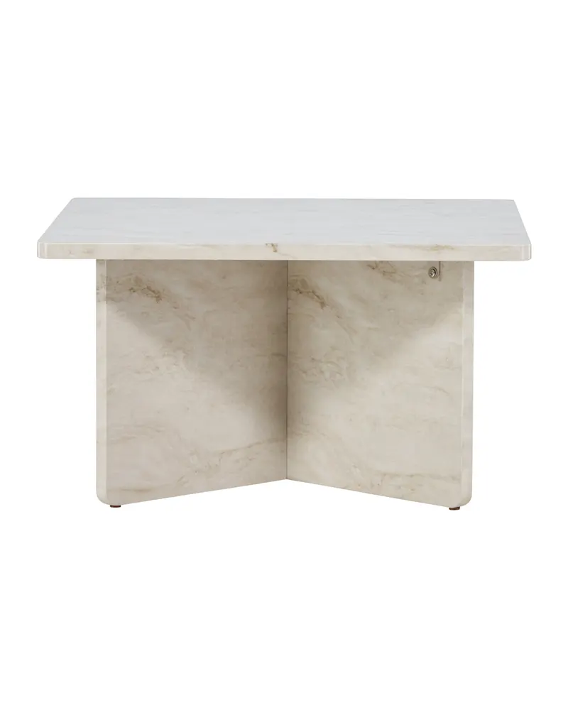 Ålesund eckiger Couchtisch in Marmoroptik in 75 × 75 cm, Ansicht 4