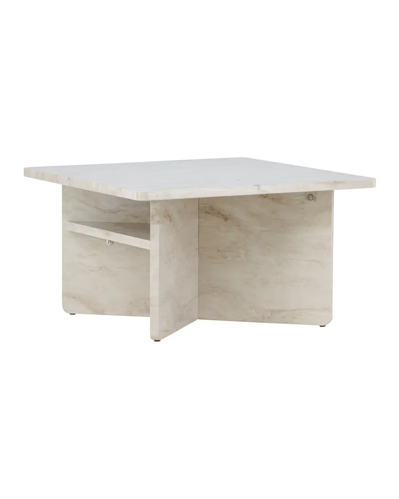 Ålesund eckiger Couchtisch in Marmoroptik in 75 × 75 cm, Ansicht 5