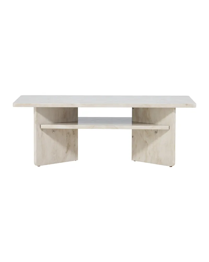 Ålesund eckiger Couchtisch in Marmoroptik in 120 × 60 cm, Ansicht 9