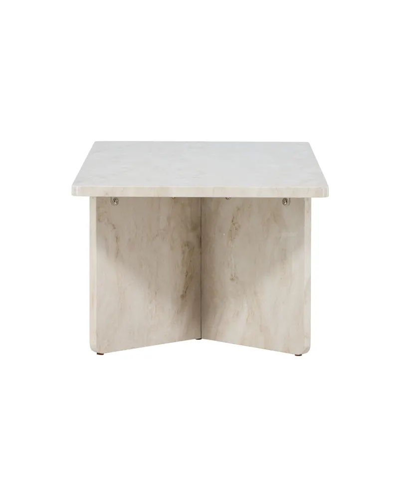 Ålesund eckiger Couchtisch in Marmoroptik in 120 × 60 cm, Ansicht 4