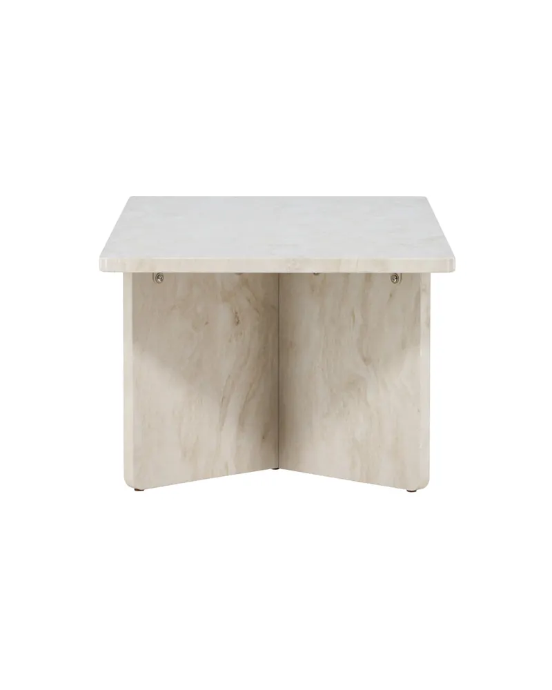 Ålesund eckiger Couchtisch in Marmoroptik in 120 × 60 cm, Ansicht 6