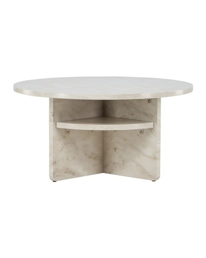 Ålesund runder Couchtisch in Marmoroptik, Ø 85 cm