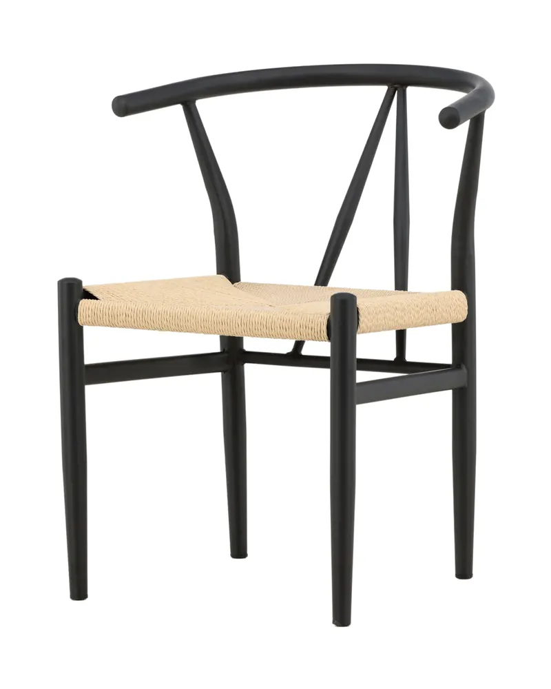 Alfons Esszimmerstuhl mit Stahlgestell in Beige, Gestell Schwarz, Ansicht 7