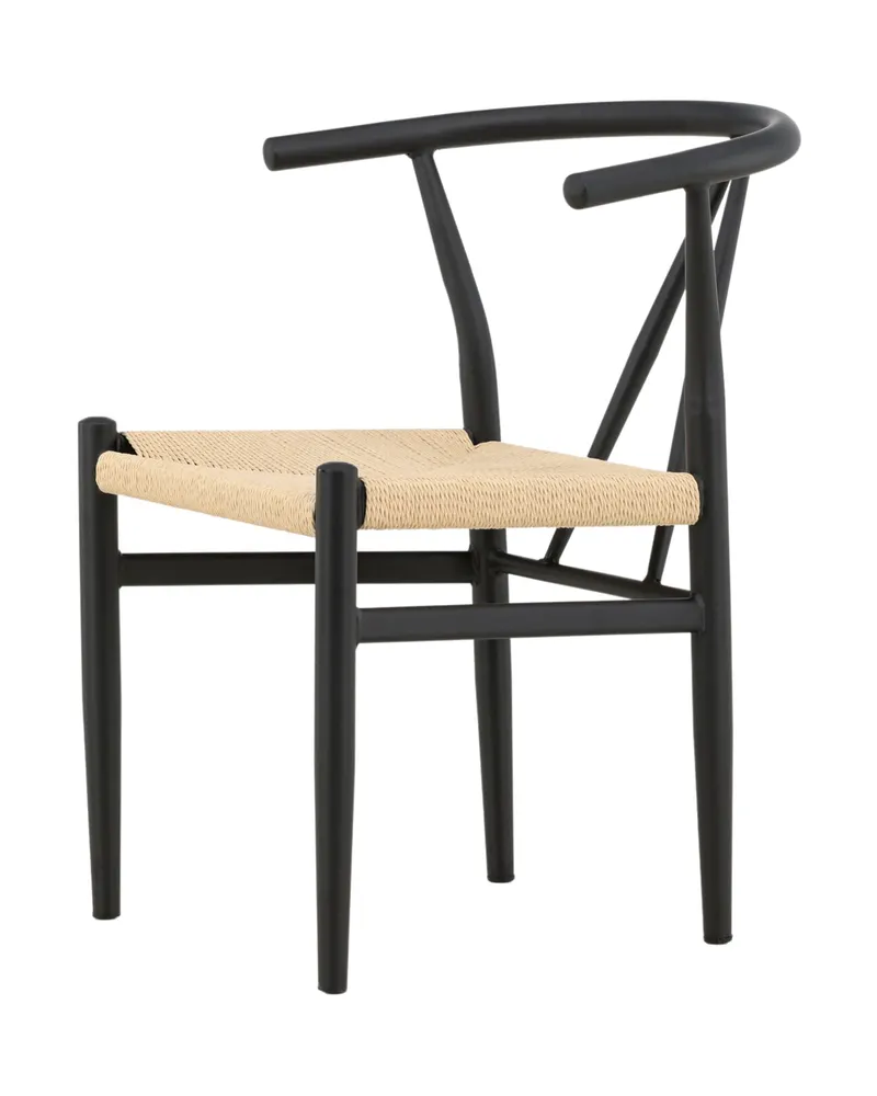 Alfons Esszimmerstuhl mit Stahlgestell in Beige, Gestell Schwarz, Ansicht 8