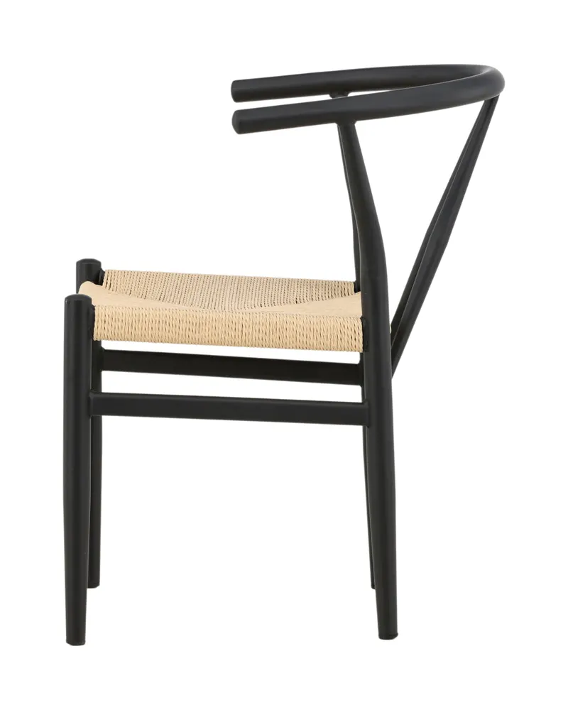 Alfons Esszimmerstuhl mit Stahlgestell in Beige, Gestell Schwarz, Ansicht 9