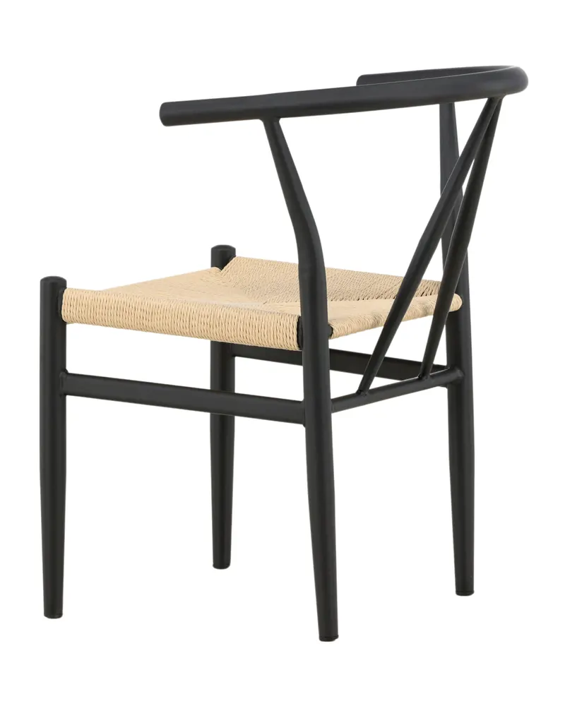Alfons Esszimmerstuhl mit Stahlgestell in Beige, Gestell Schwarz, Ansicht 10