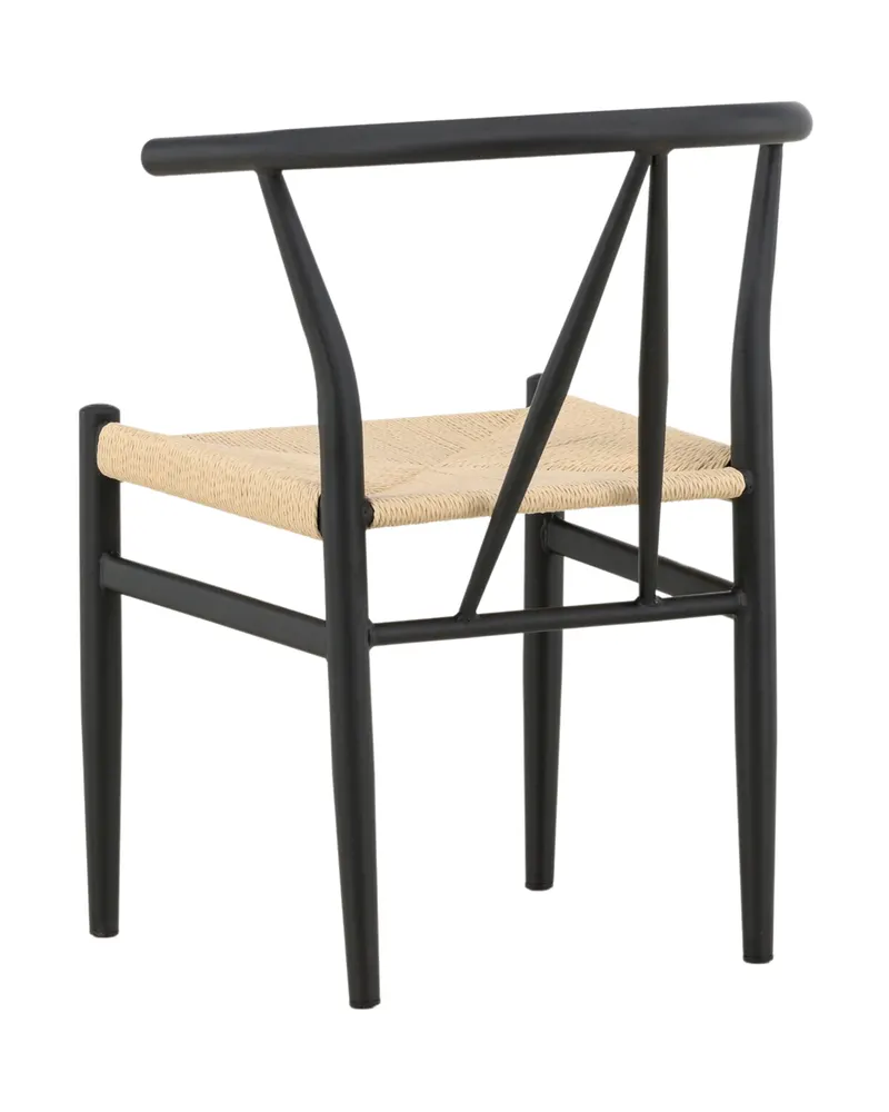 Alfons Esszimmerstuhl mit Stahlgestell in Beige, Gestell Schwarz, Ansicht 11
