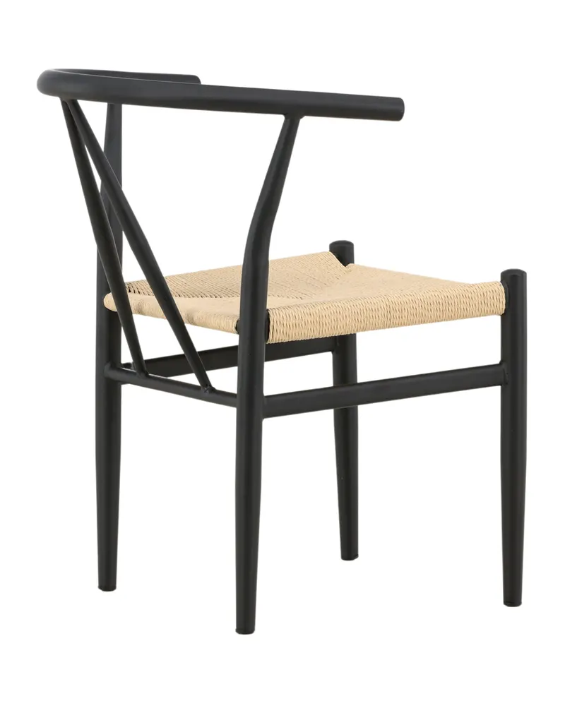 Alfons Esszimmerstuhl mit Stahlgestell in Beige, Gestell Schwarz, Ansicht 12