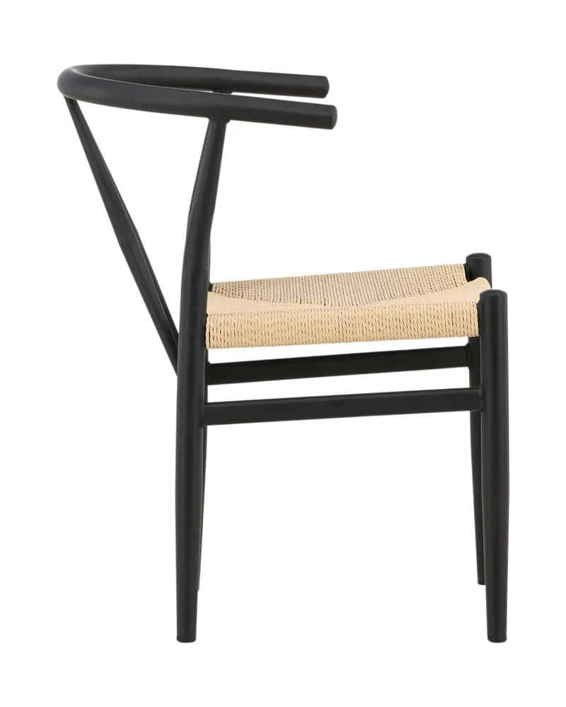 Alfons Esszimmerstuhl mit Stahlgestell in Beige, Gestell Schwarz, Ansicht 4