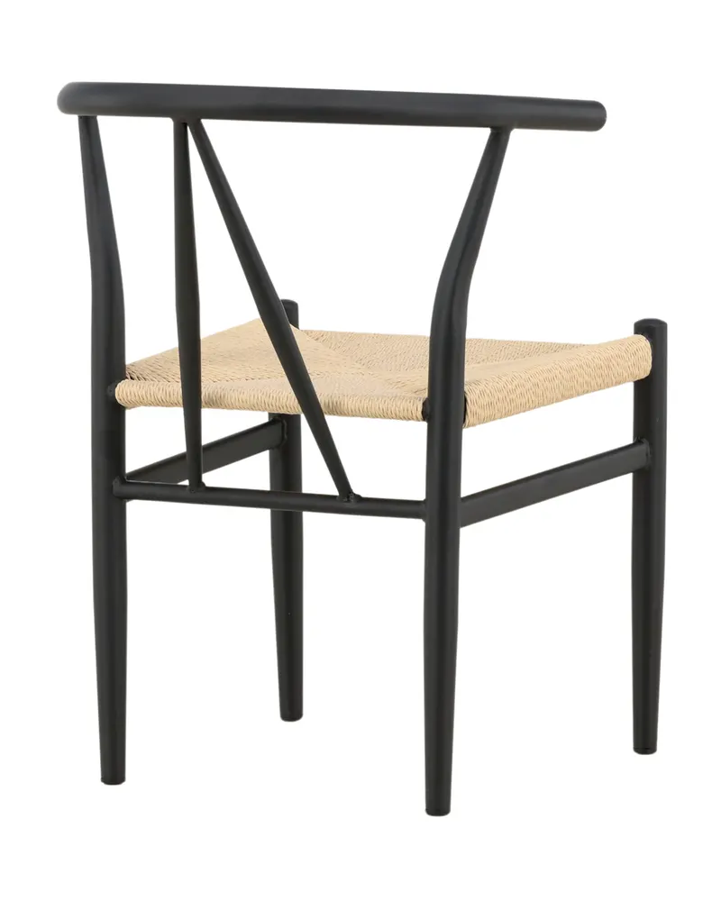 Alfons Esszimmerstuhl mit Stahlgestell in Beige, Gestell Schwarz, Ansicht 5