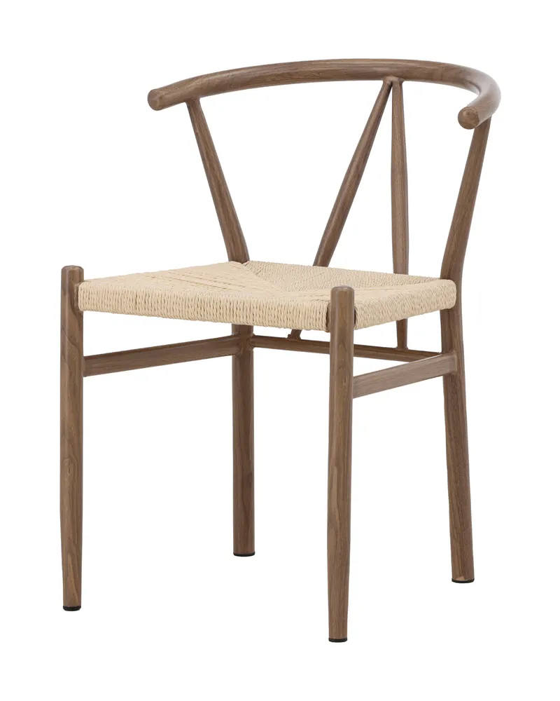 Alfons Esszimmerstuhl mit Stahlgestell in Beige, Gestell Braun, Ansicht 1