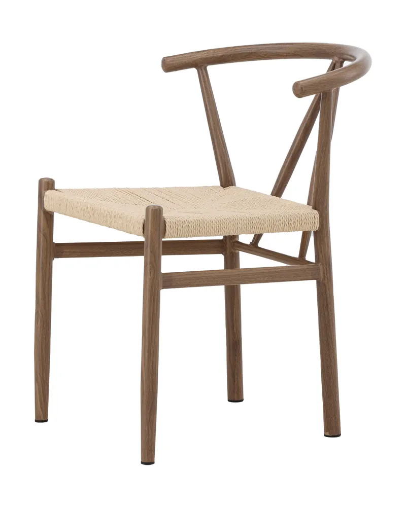 Alfons Esszimmerstuhl mit Stahlgestell in Beige, Gestell Braun, Ansicht 6