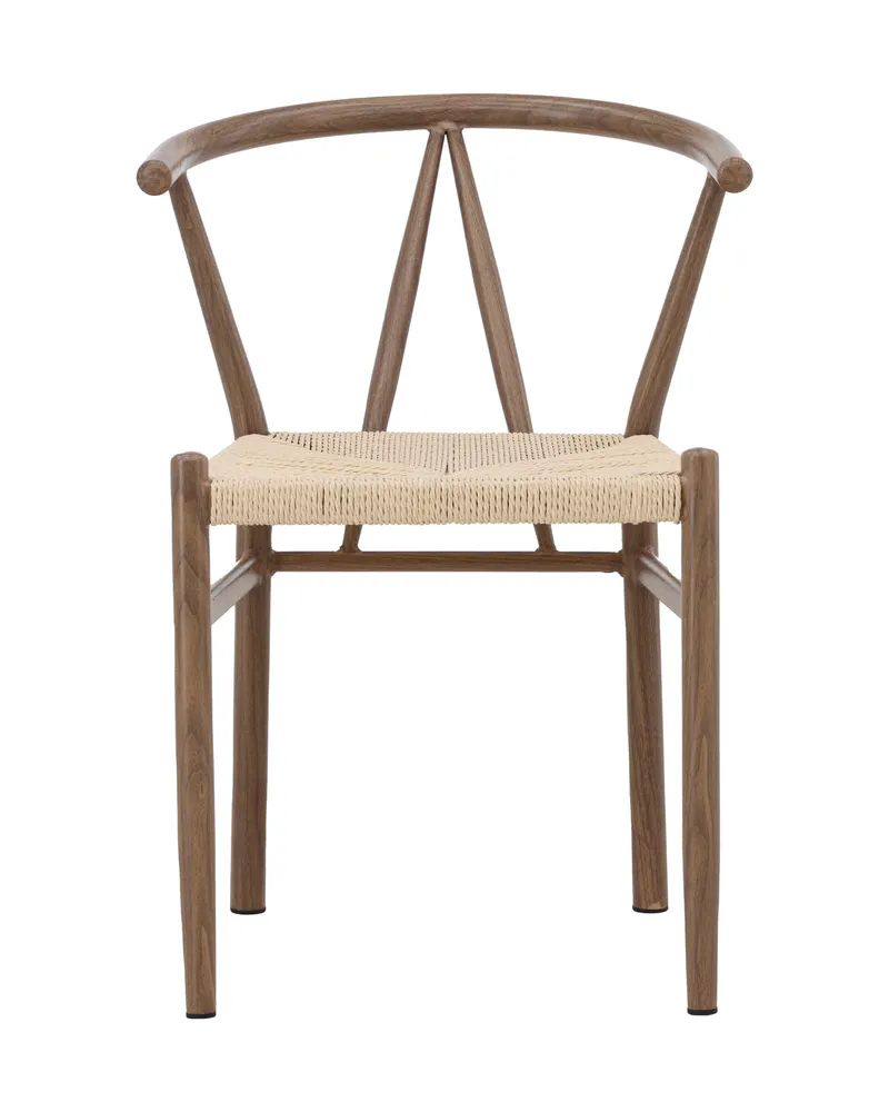 Alfons Esszimmerstuhl mit Stahlgestell in Beige, Gestell Braun, Ansicht 2