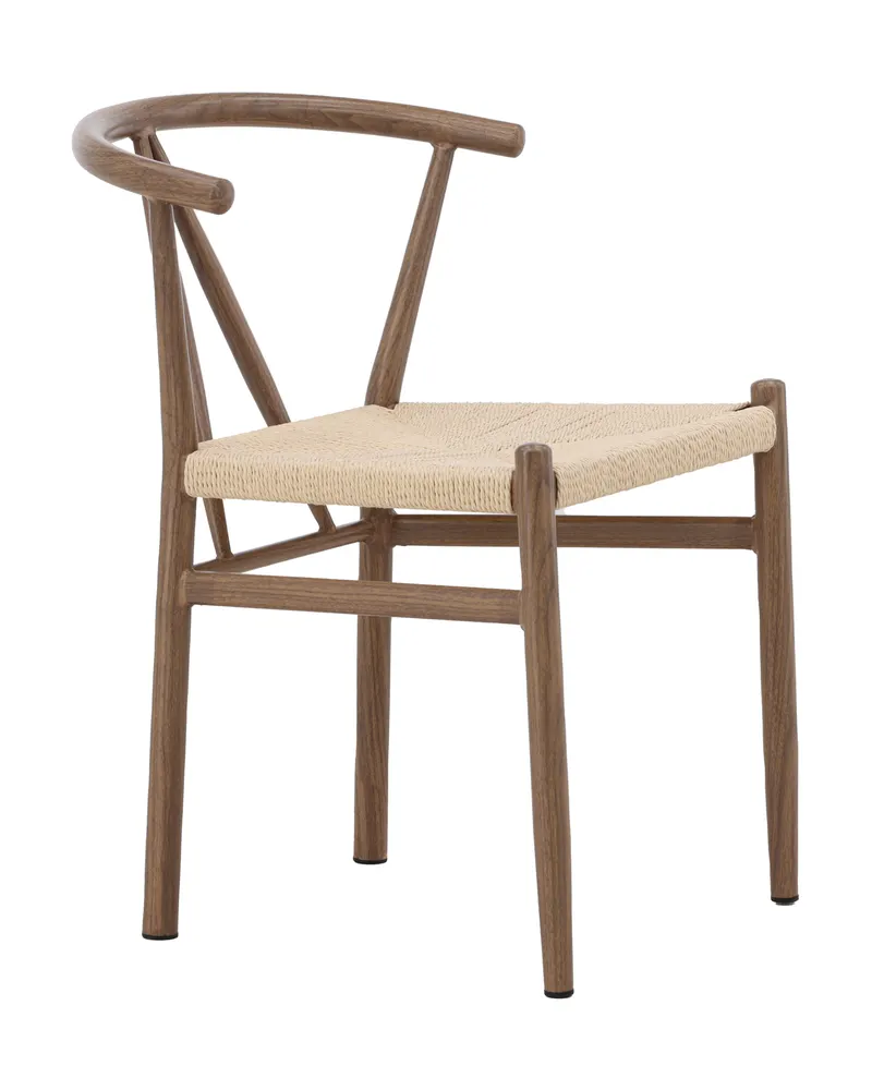 Alfons Esszimmerstuhl mit Stahlgestell in Beige, Gestell Braun, Ansicht 3