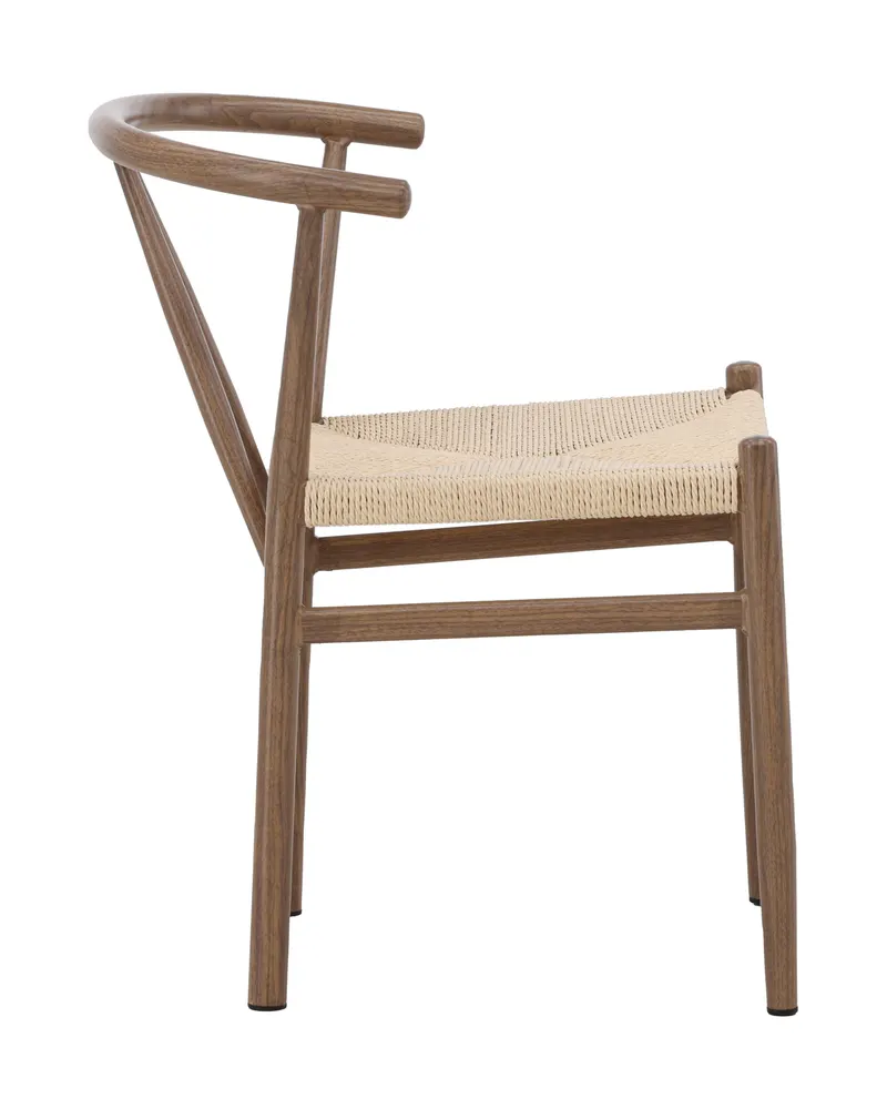 Alfons Esszimmerstuhl mit Stahlgestell in Beige, Gestell Braun, Ansicht 4