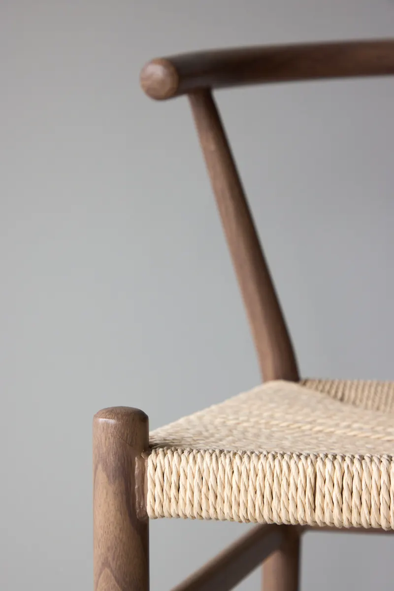 Alfons Esszimmerstuhl mit Stahlgestell in Beige, Gestell Braun, im Wohnraum, Ansicht 2