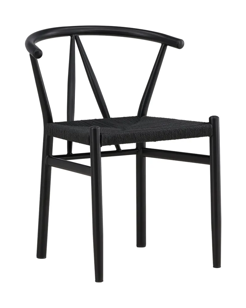 Alfons Esszimmerstuhl mit Stahlgestell in Schwarz, Ansicht 1