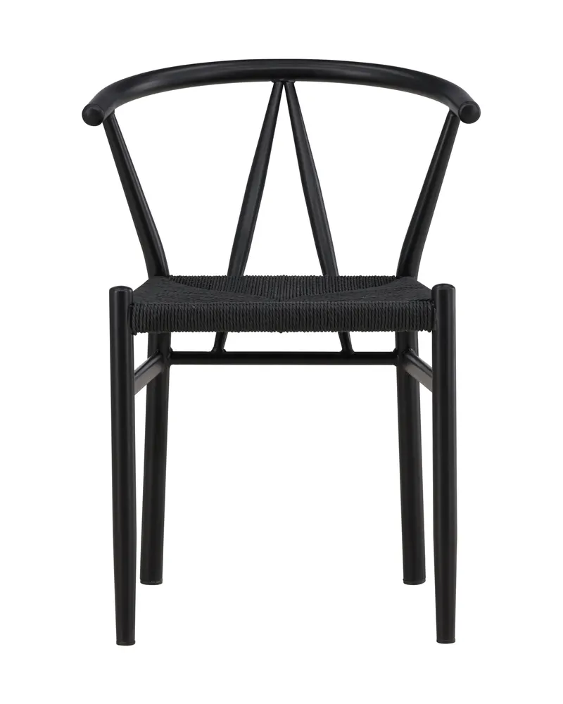 Alfons Esszimmerstuhl mit Stahlgestell in Schwarz, Ansicht 2