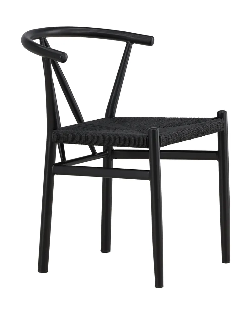 Alfons Esszimmerstuhl mit Stahlgestell in Schwarz, Ansicht 3