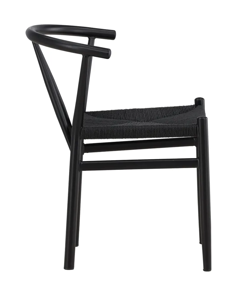 Alfons Esszimmerstuhl mit Stahlgestell in Schwarz, Ansicht 4